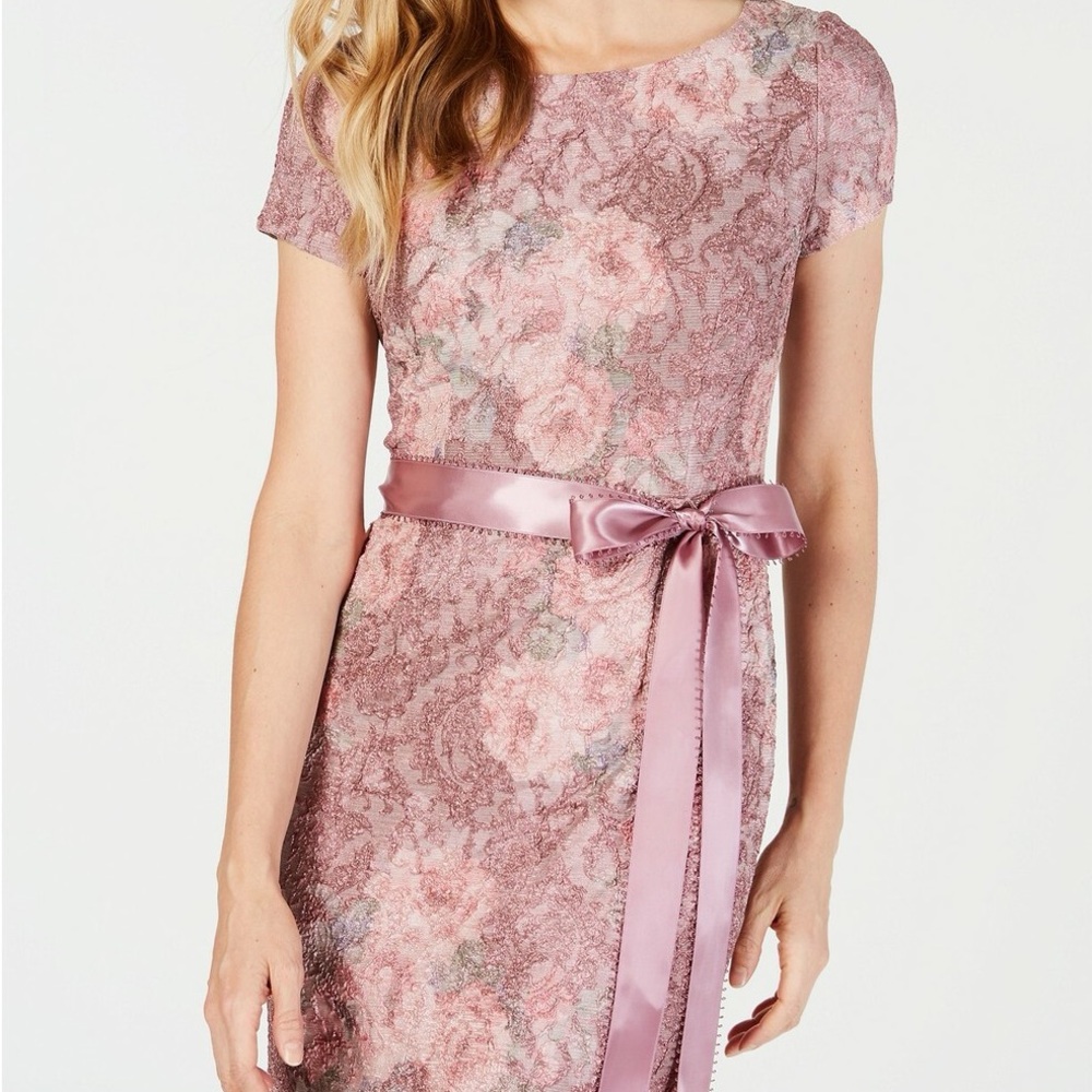 Adrianna Papell Floral Textured Dress